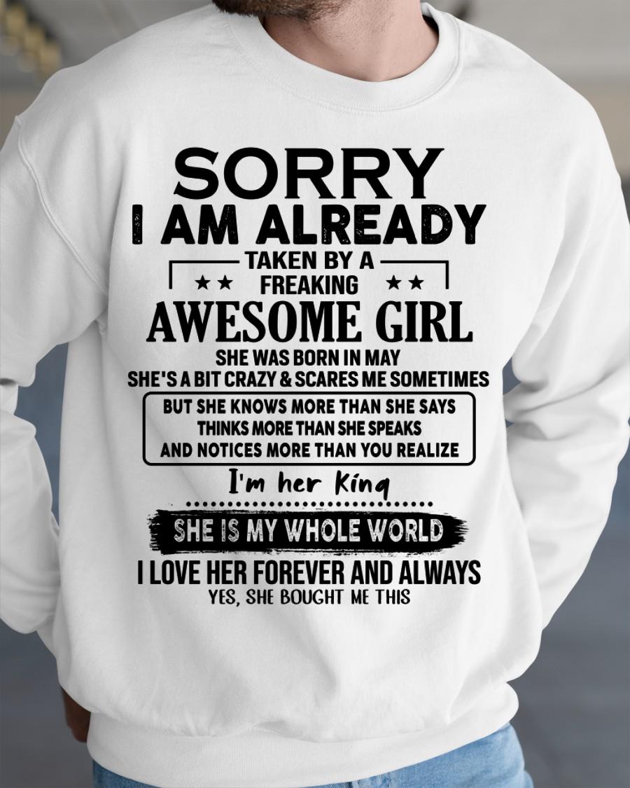 May - Awesome Girl born in May - Special gift for your boyfriend - From Wife NGHL05 (SKU.AT16)