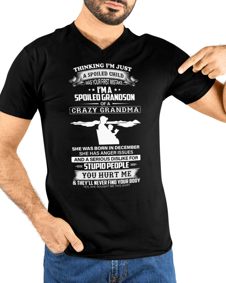 Spoiled by Grandma Shirt December Edition – From Grandma to Grandson NGHL12 (SKU-GMS2-12)