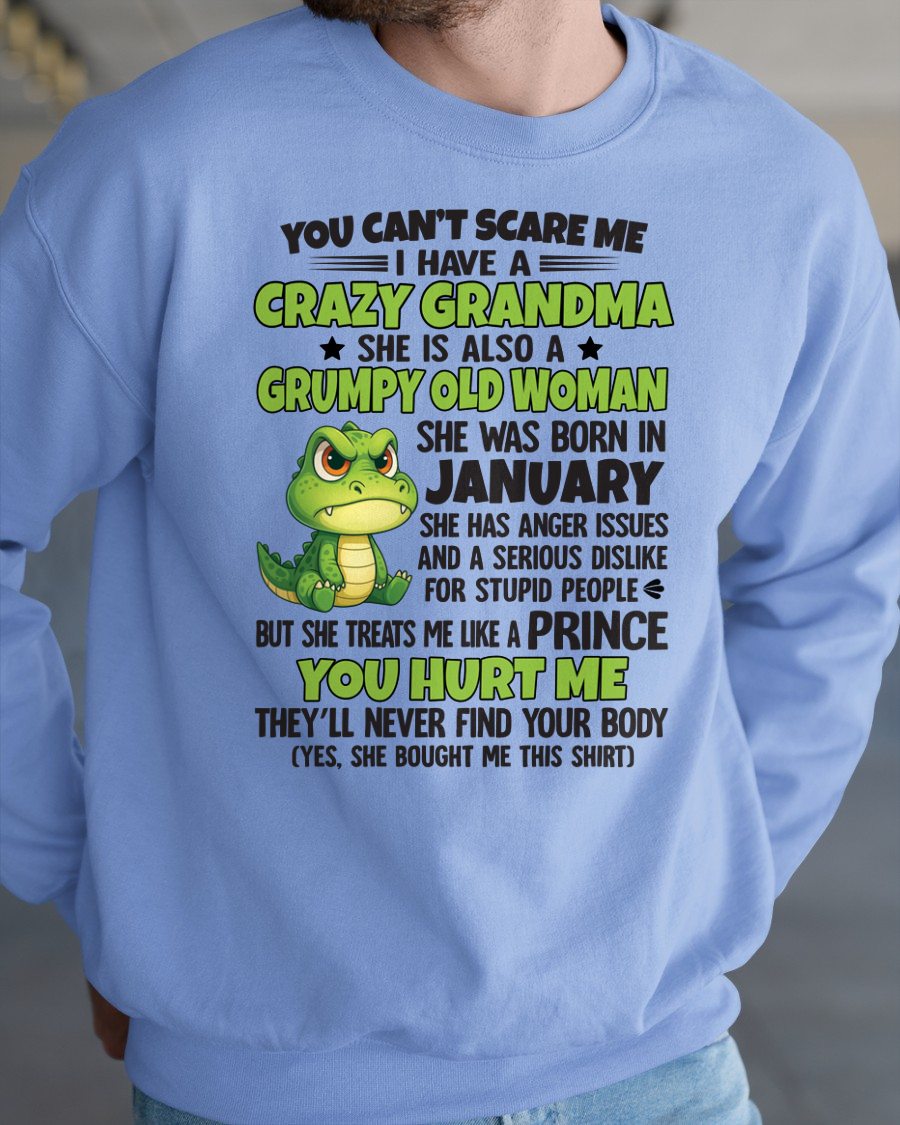 JANUARY - YOU CAN'T SCARE ME - FOR GRANDSON - GIFT FROM GRANDMA - NGHL01 (SKU09-85-01)