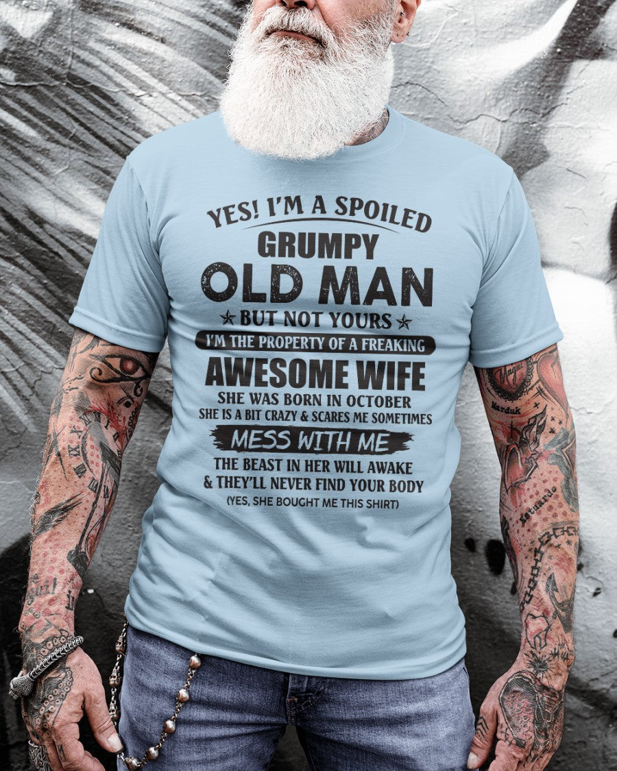 Awesome wife October - Perfect gift for your husband - NGHL10 (SKU96-68-10)